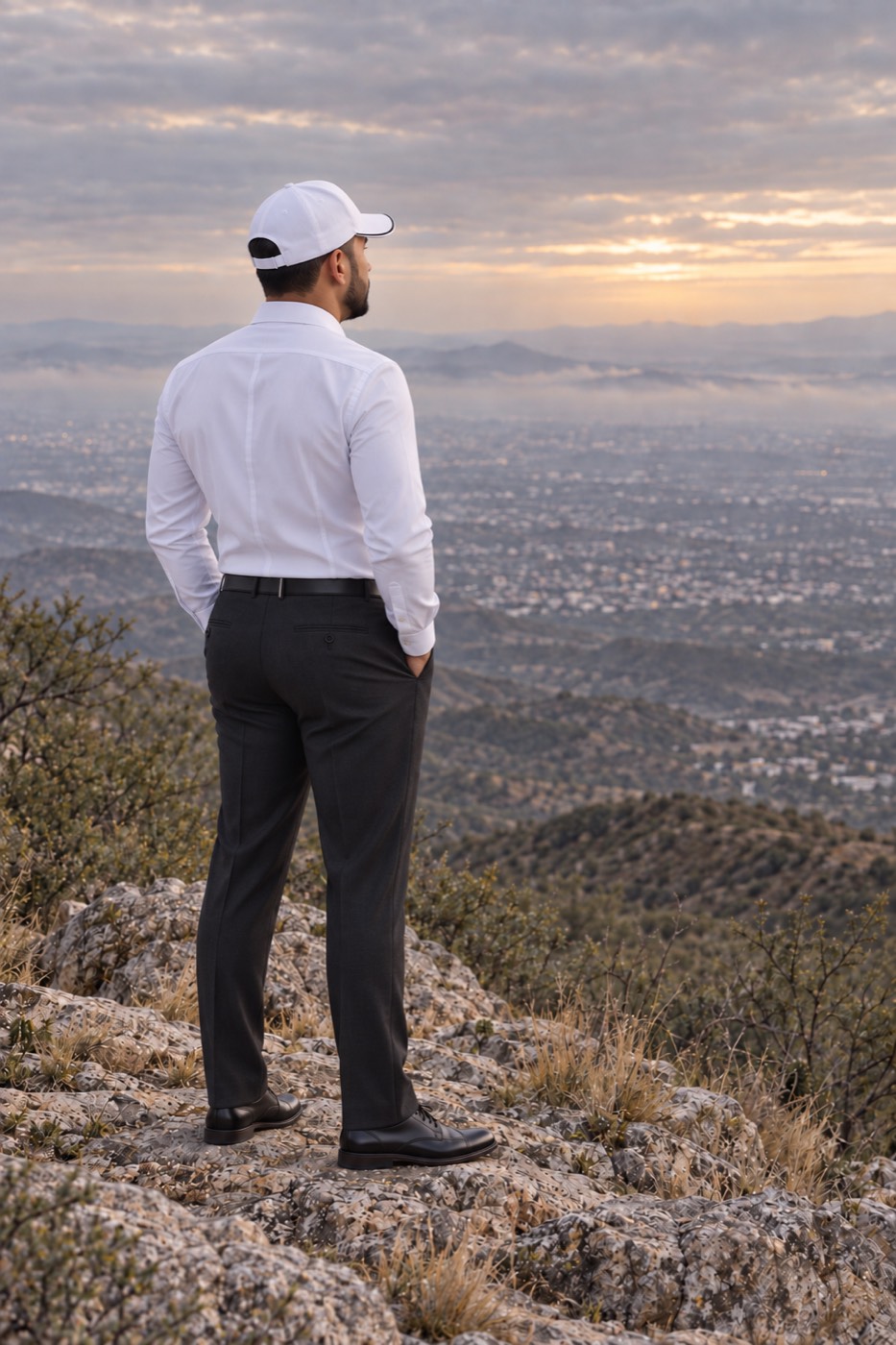 Ari Daniel Hernández Sánchez en un mirador de la sierra queretana